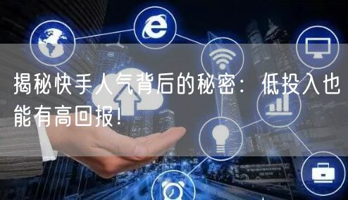 揭秘快手人气背后的秘密：低投入也能有高回报！