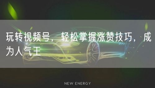 玩转视频号，轻松掌握涨赞技巧，成为人气王