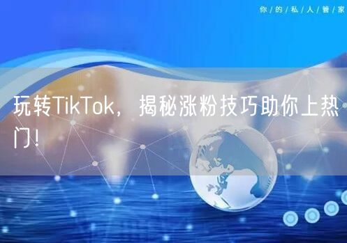 玩转TikTok，揭秘涨粉技巧助你上热门！