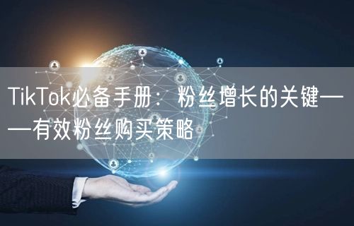 TikTok必备手册：粉丝增长的关键——有效粉丝购买策略