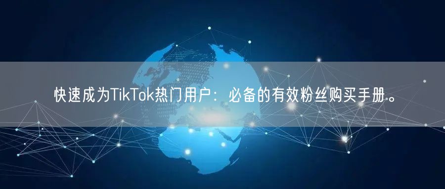 快速成为TikTok热门用户：必备的有效粉丝购买手册。