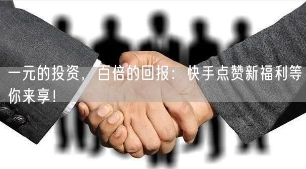 一元的投资，百倍的回报：快手点赞新福利等你来享！