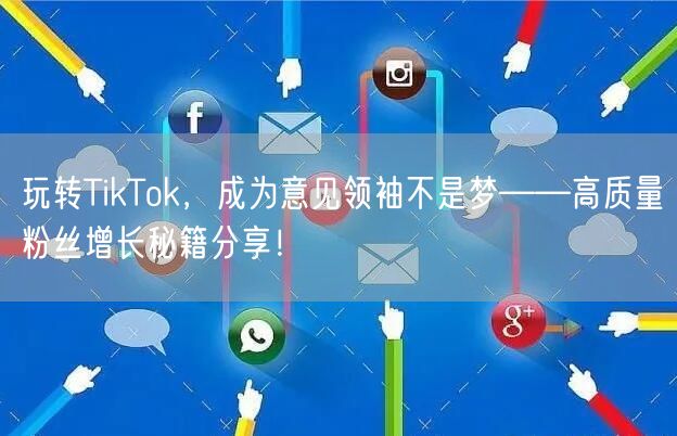 玩转TikTok，成为意见领袖不是梦——高质量粉丝增长秘籍分享！
