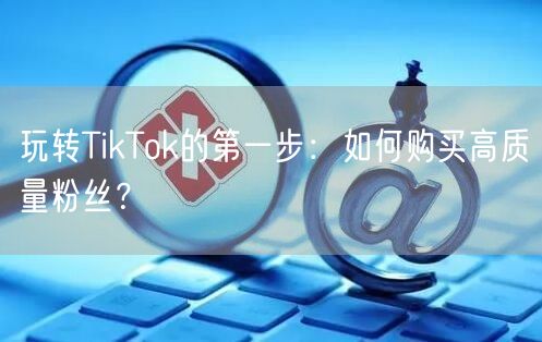 玩转TikTok的第一步：如何购买高质量粉丝？