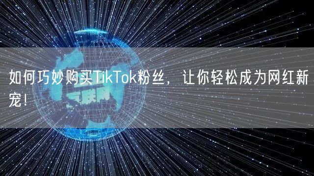 如何巧妙购买TikTok粉丝，让你轻松成为网红新宠！
