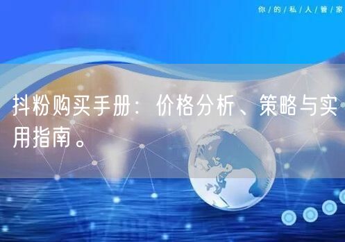 抖粉购买手册：价格分析、策略与实用指南。