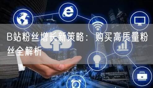 B站粉丝增长新策略：购买高质量粉丝全解析