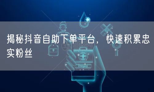 揭秘抖音自助下单平台，快速积累忠实粉丝