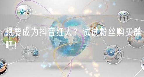 想要成为抖音红人？试试粉丝购买群吧！