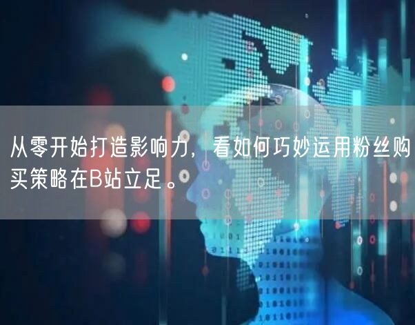 从零开始打造影响力，看如何巧妙运用粉丝购买策略在B站立足。