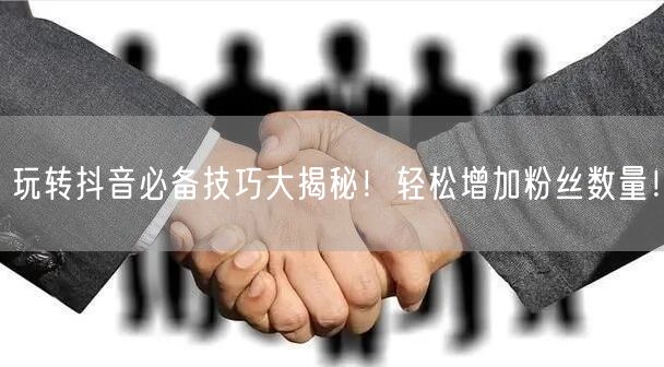 玩转抖音必备技巧大揭秘！轻松增加粉丝数量！