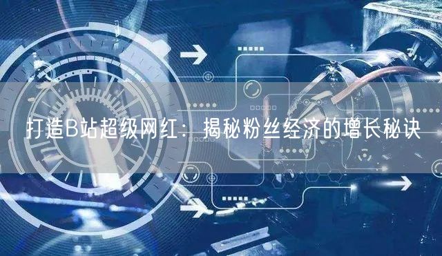 打造B站超级网红：揭秘粉丝经济的增长秘诀