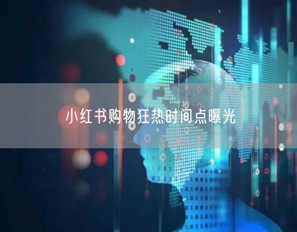 小红书购物狂热时间点曝光