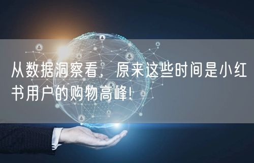 从数据洞察看，原来这些时间是小红书用户的购物高峰!