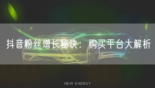 抖音粉丝增长秘诀：购买平台大解析