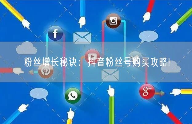 粉丝增长秘诀：抖音粉丝号购买攻略!