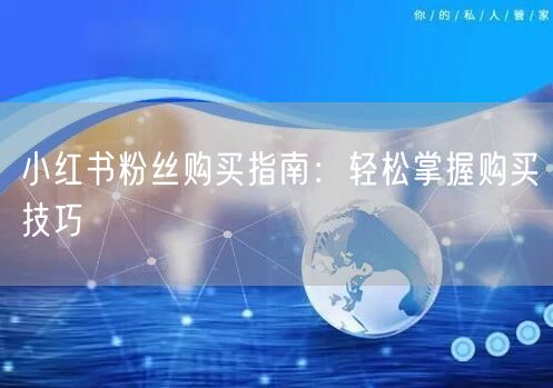 小红书粉丝购买指南：轻松掌握购买技巧