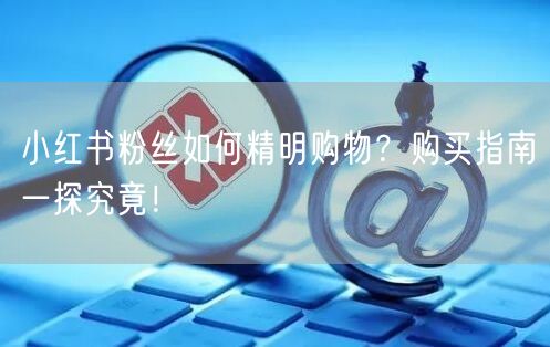 小红书粉丝如何精明购物？购买指南一探究竟！