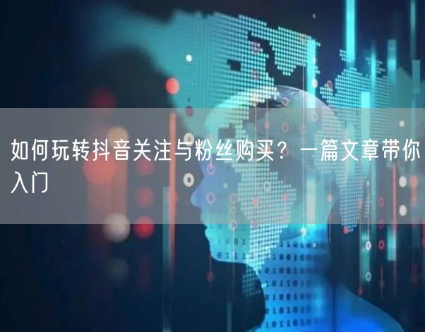 如何玩转抖音关注与粉丝购买？一篇文章带你入门