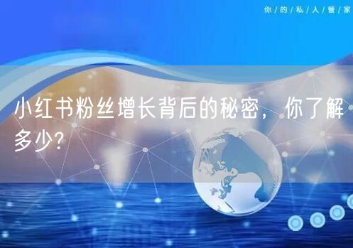 小红书粉丝增长背后的秘密，你了解多少?