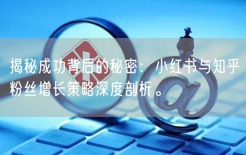 揭秘成功背后的秘密：小红书与知乎粉丝增长策略深度剖析。