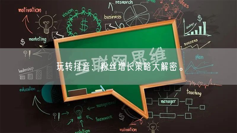 玩转抖音：粉丝增长策略大解密。