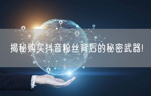 揭秘购买抖音粉丝背后的秘密武器!