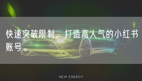 快速突破限制，打造高人气的小红书账号。