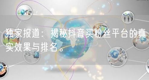 独家报道：揭秘抖音买粉丝平台的真实效果与排名。
