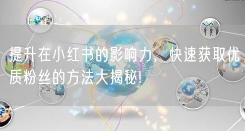 提升在小红书的影响力，快速获取优质粉丝的方法大揭秘!