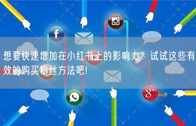想要快速增加在小红书上的影响力？试试这些有效的购买粉丝方法吧!