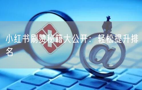 小红书刷赞秘籍大公开：轻松提升排名
